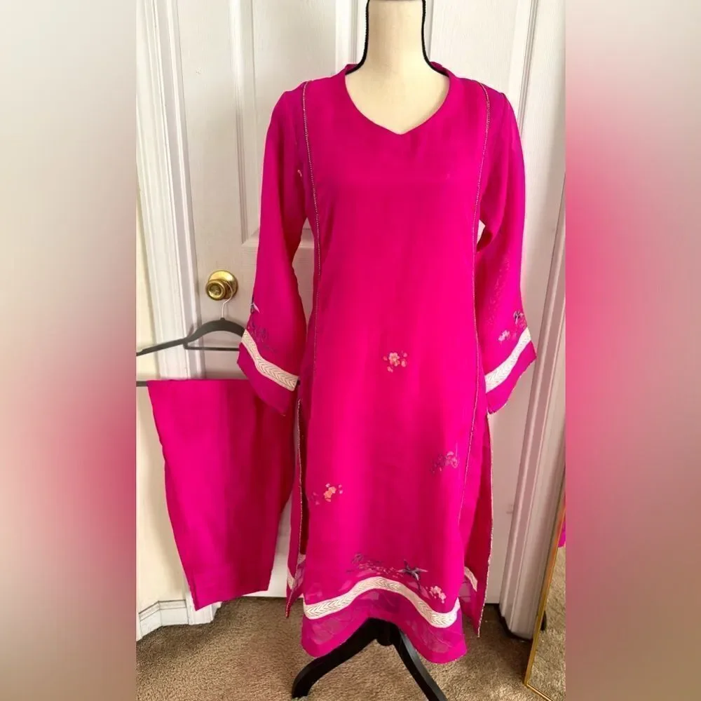 PAKISTANI COUTURE DESIGNER FORMAL BRIDAL DRESS 2 PIECE